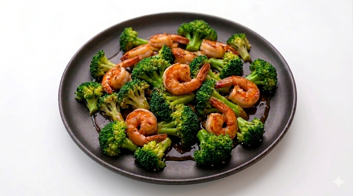 GAMBAS CON BROCOLI SALTEADAS