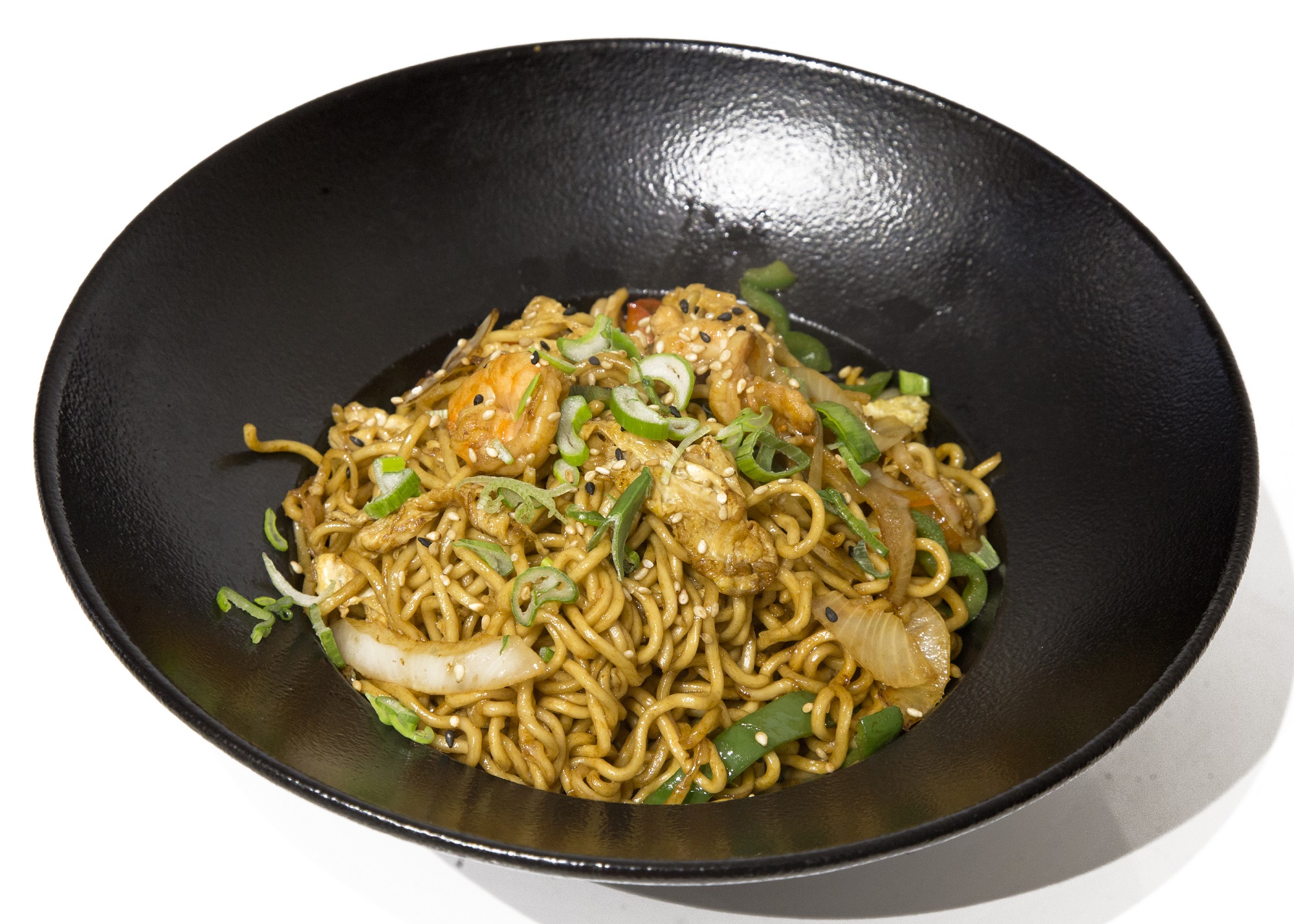 YAKISOBA CON GAMBAS   